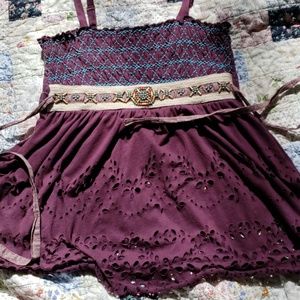 Free People Purple Cami with Beading
